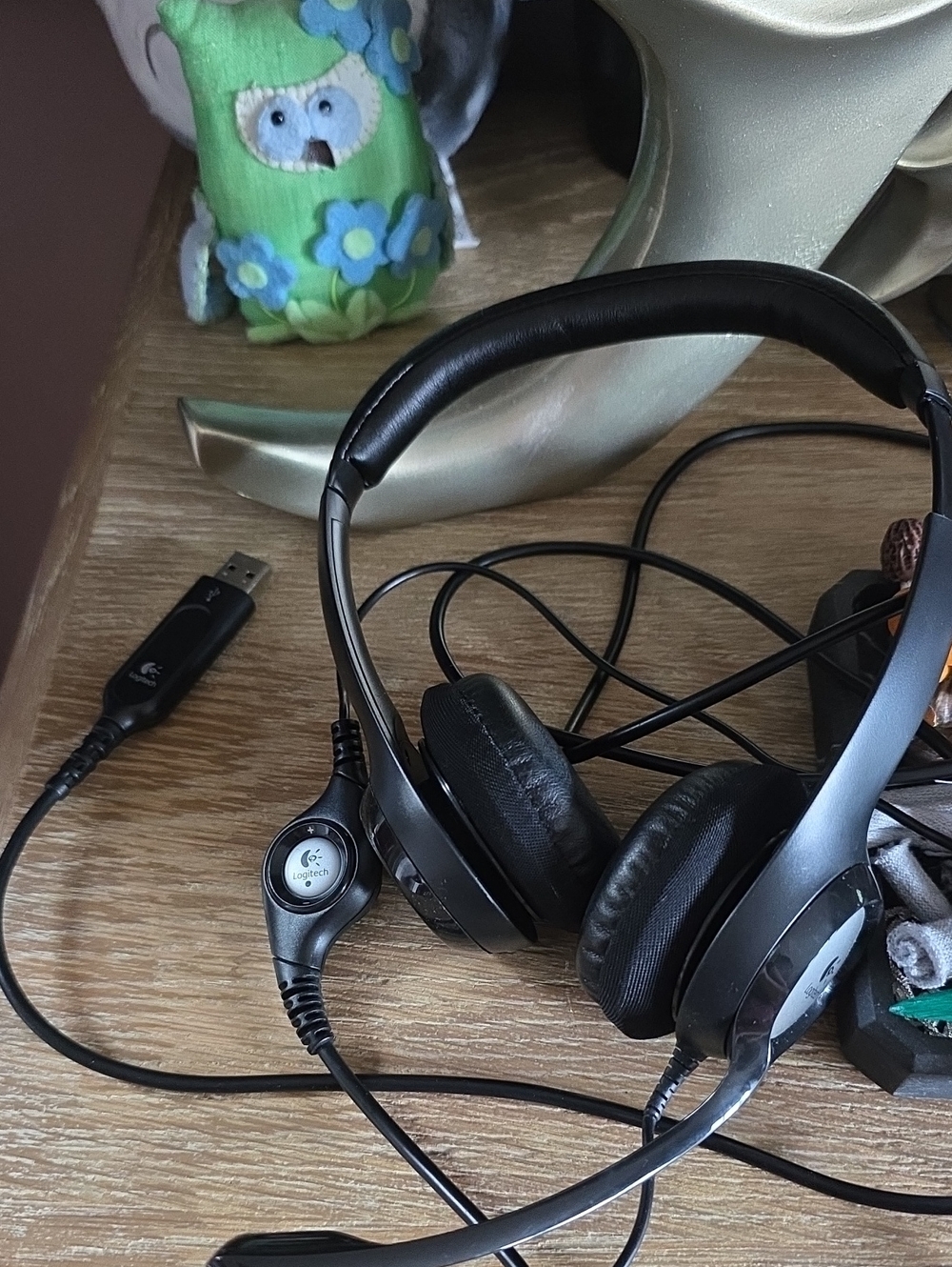 Logitech Black Wired Over-Ear USB Headset with Inline Controls